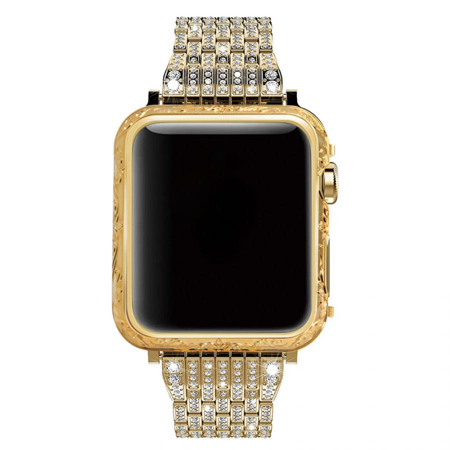 Carving Design Bumper Frame NO.4 for Apple watch gold